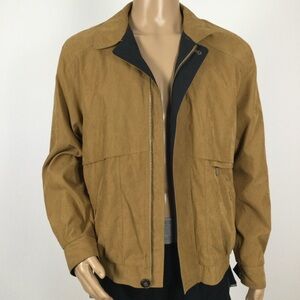 👛(ANY 2/$30) JOSEPH & FEISS Men's Tan Windbreaker Jacket, Med